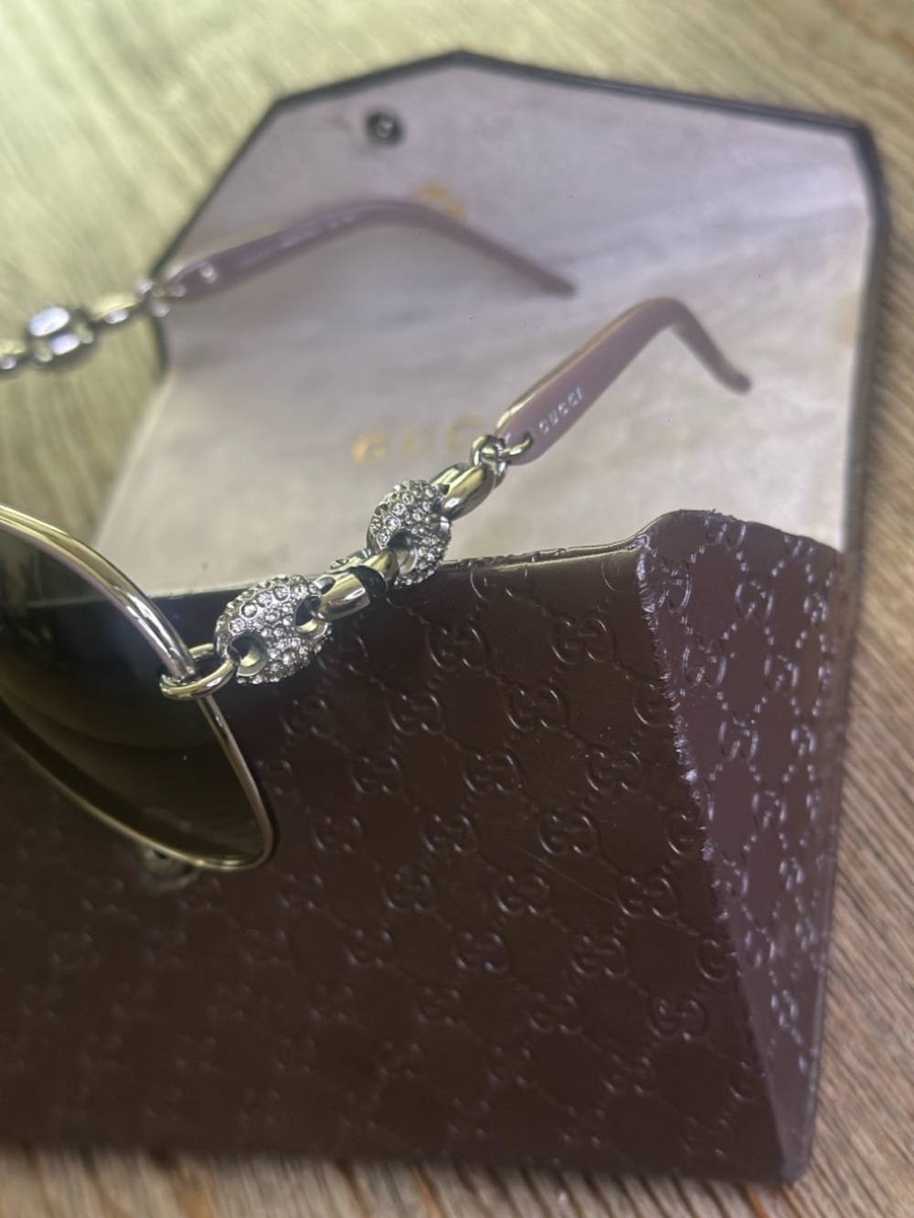 Gucci Women's Sunglasses with Crystal-Link Temples